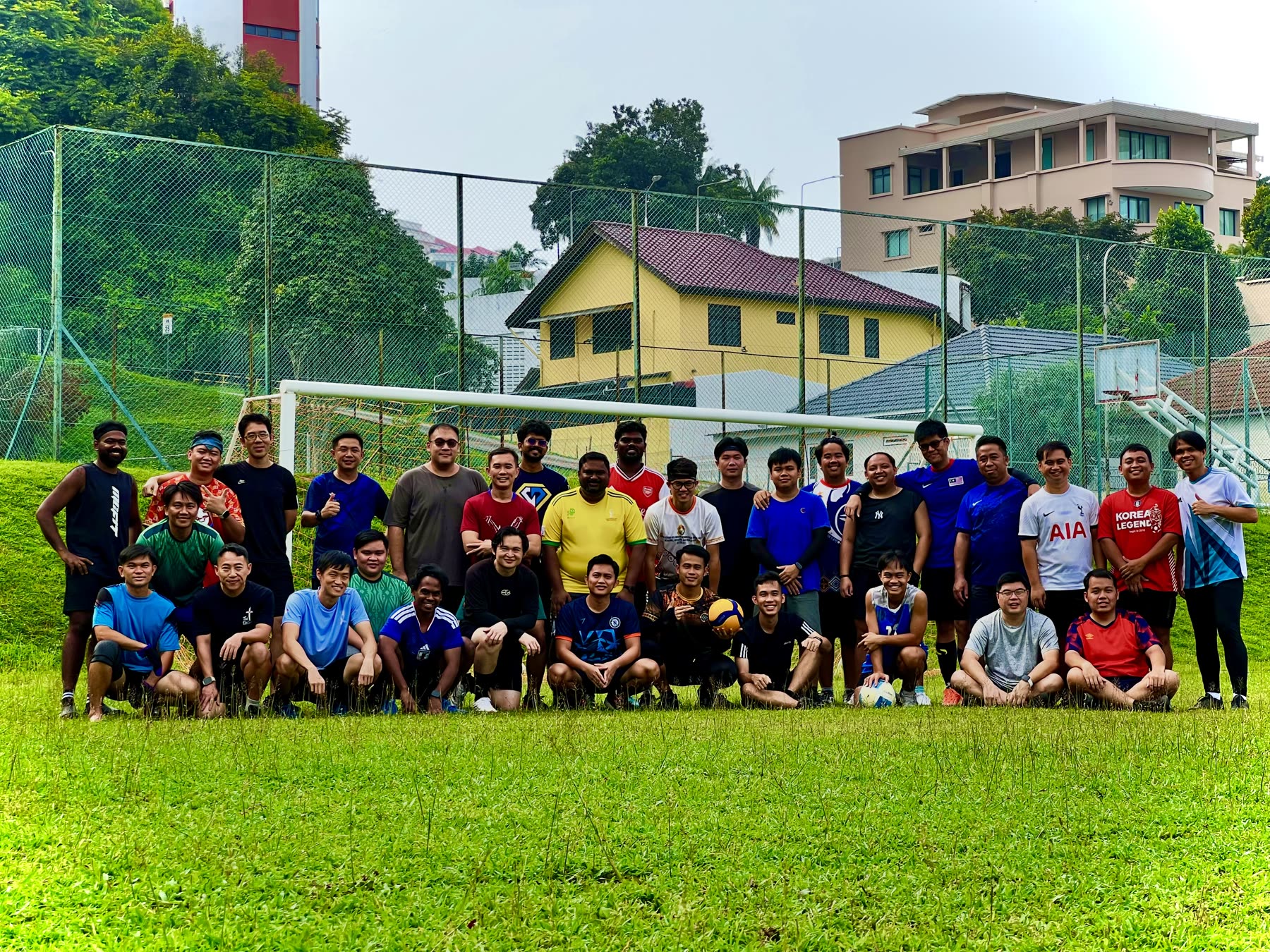 College General community gathered on the sports field