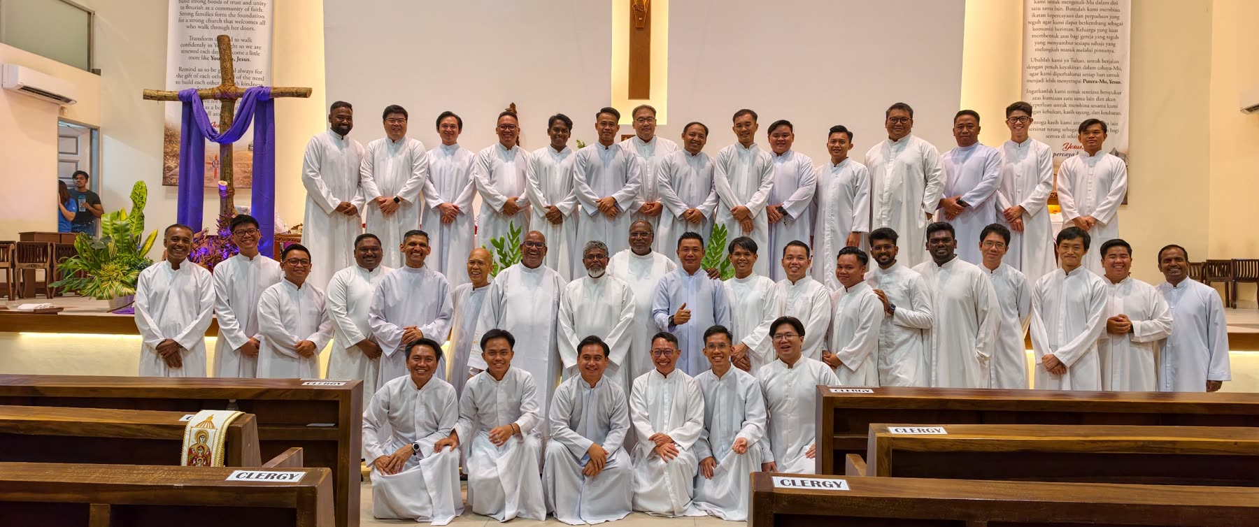 Seminarians gathered together in the chapel
